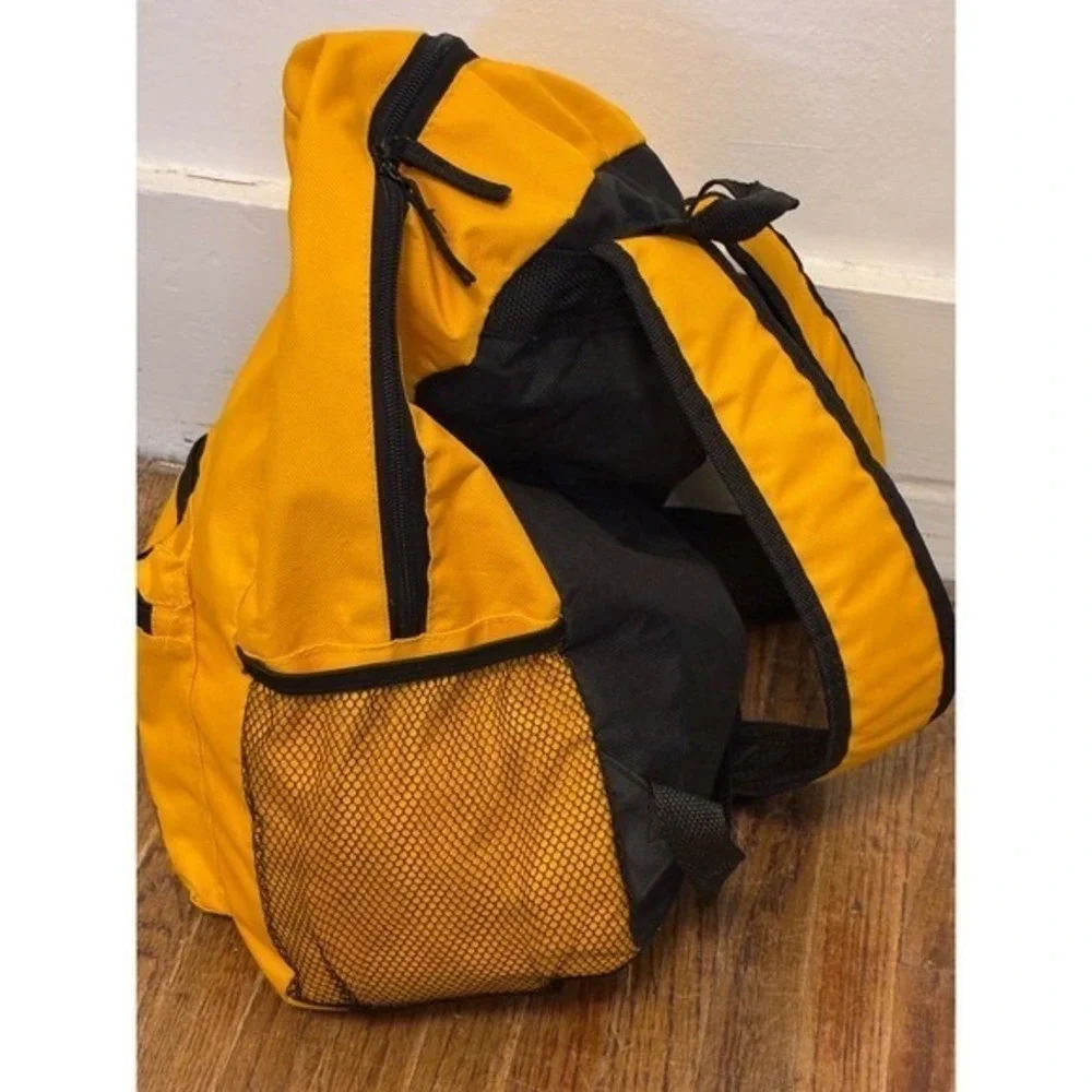 Est 2017 Mustard Yellow Canvas Backpack School Travel Bag